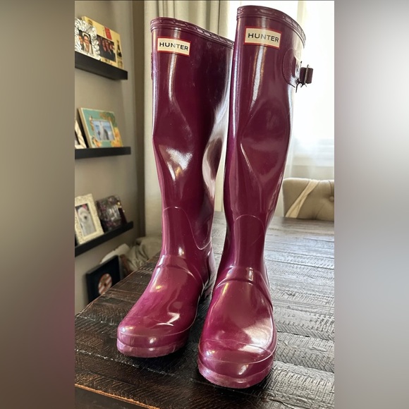 Hunter Tall Boots Gloss Magenta - Picture 2 of 4